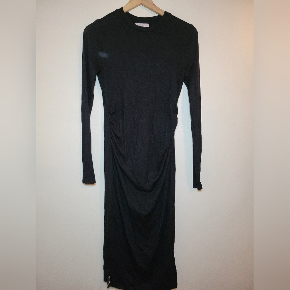 Motherhood long sleeve ruched maternity sweater dress, sz xs